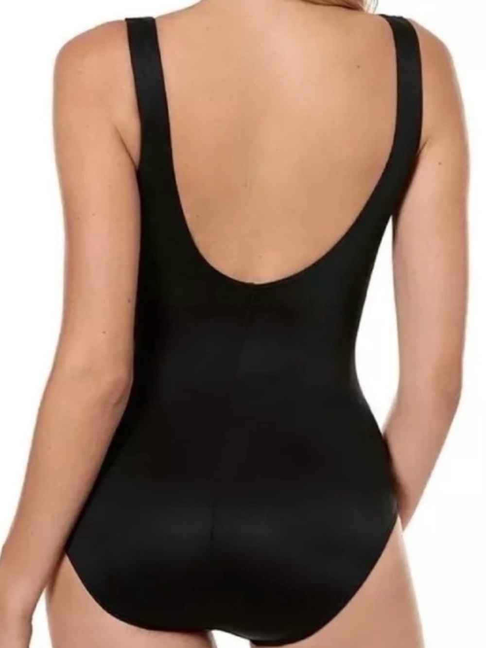 Miraclesuit Black & White Stripe Escape Slimming One Piece Swimsuit Size 10 - Picture 2 of 10